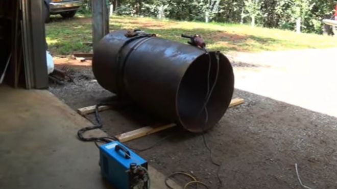 55 gallon metal barrel